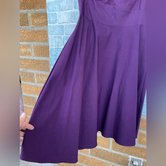 STOP STARING RETRO STYLE EGGPLANT COLOR DRESS SIZE 14 - Picture 6 of 15